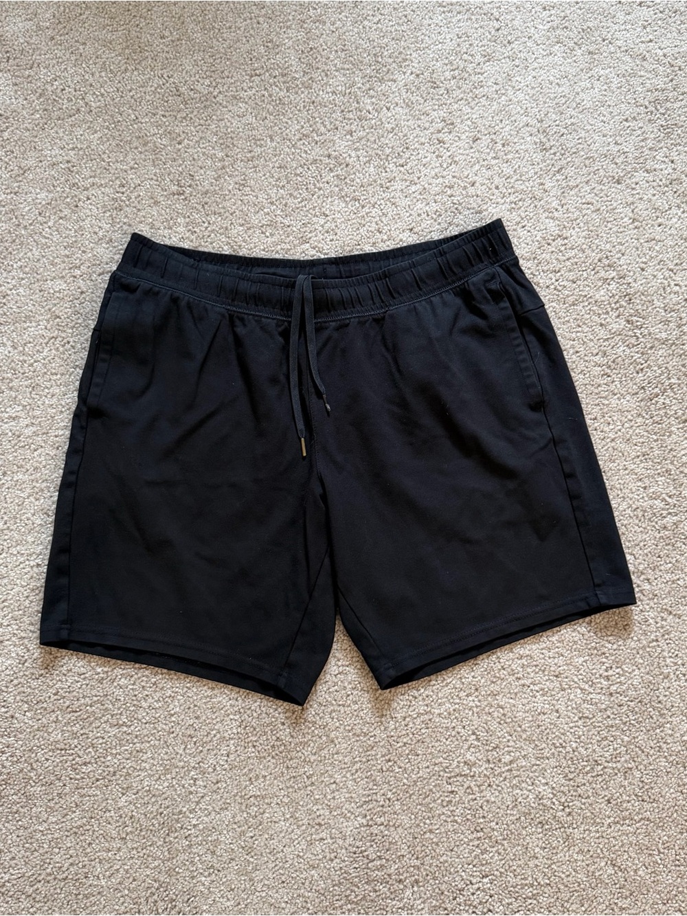 Men's Black Drawstring Sweatshorts Member’s Mark Luxe Short Size Large